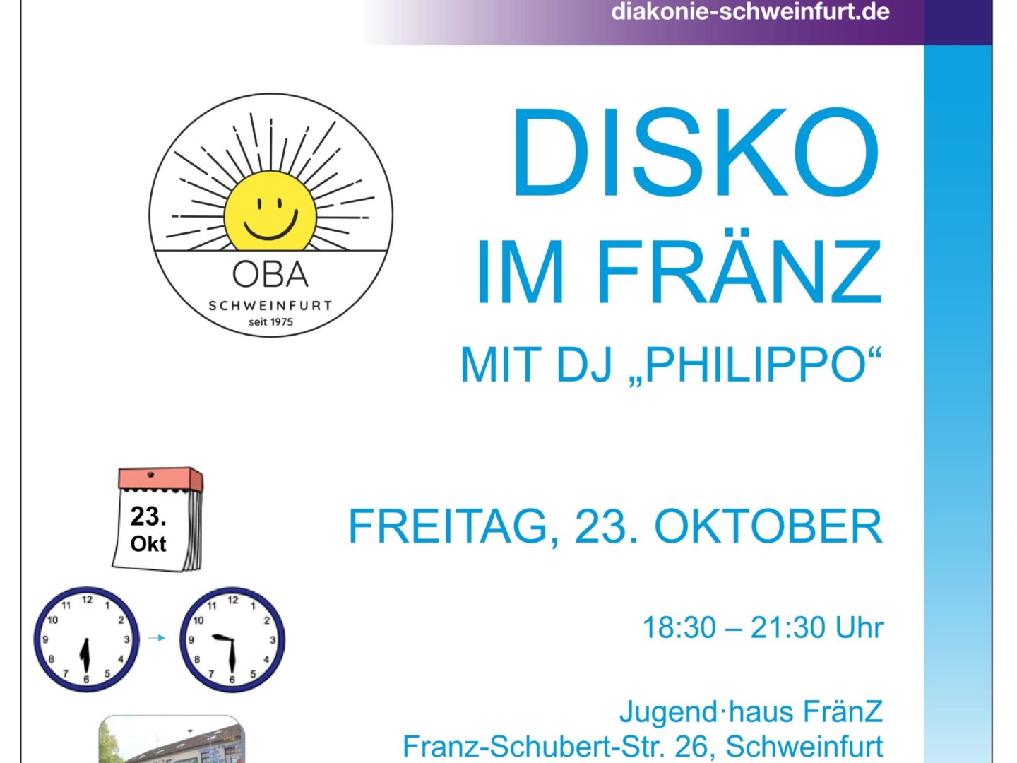 Disco im FränZ am Freitag, 23. Oktober